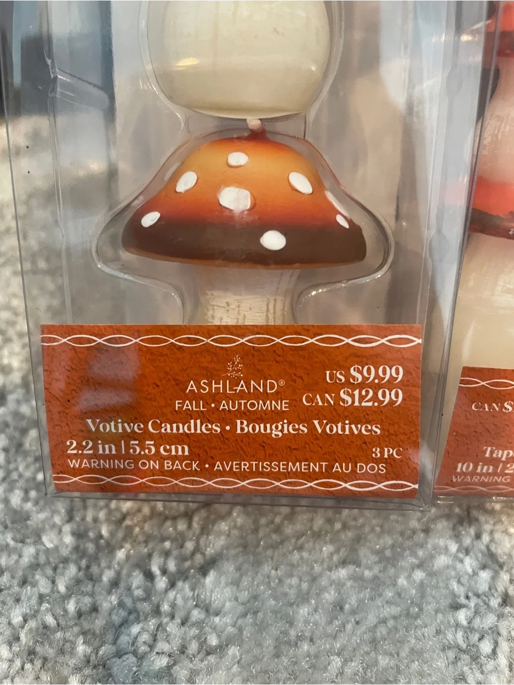 Ashland Red Mushroom Votive Candles and Tapered Candles